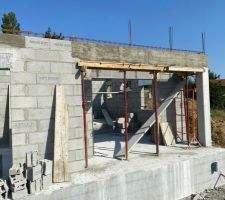 El&eacute;vation des murs du RDC