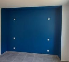 Peinture bleue avec encadrement suite parentale