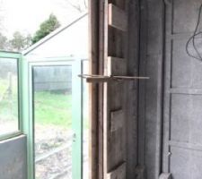 Coffrage poteau pour baie vitr&eacute; 4m