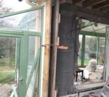 Coffrage poteau pour baie vitr&eacute; 4m