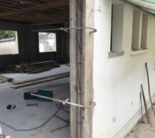 Coffrage poteau pour baie vitr&eacute; 4m