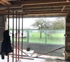 Coffrage poteau pour baie vitr&eacute; 4m