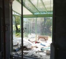 Modif fen&ecirc;tre => baie vitr&eacute; Sud