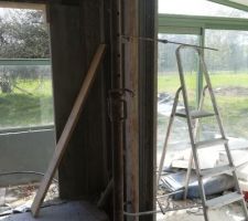 Modif fen&ecirc;tre => baie vitr&eacute; Sud
coffrage poteaux