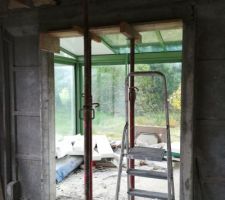 Modif fen&ecirc;tre => baie vitr&eacute; Sud
linteau fini