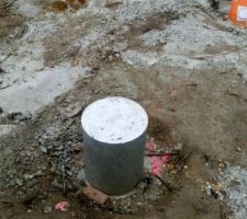 Pilotis sur lequel sera posé la maison