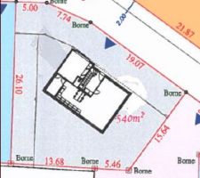 Implantation de la maison sur le terrain