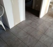 Pose carrelage séjour