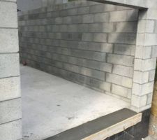Bandes de redressement, appuis de fenêtre et seuils en cours : garage