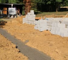 Fondation pour future terrasse