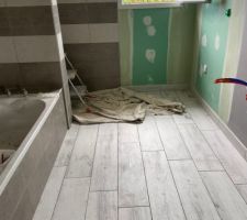 Carrelage blanc salle de bains