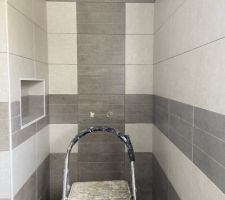 Carrelage blanc salle de bains
