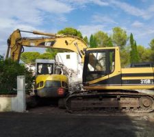 Bon on n'a pas encore de barrière de chantier mais on se débrouille