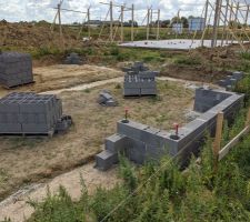 Début de l'élévation du vide sanitaire