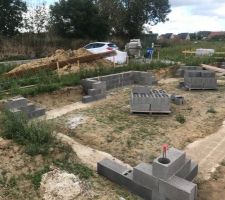 Début de l'élévation du vide sanitaire