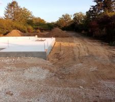 Remblai de sécurité après pose du drainage