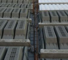 Hourdis et poutrelles côté garage