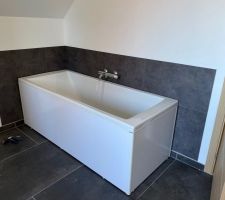 Une partie de la salle de bain de l étage, fait en 2 jours juste avant le déménagement, course folle .