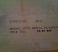 Juste une photo pour se rappeler du prix lors de notre 1ere visite