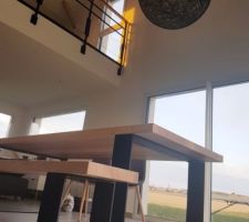 Table frêne Olivier 240*100, épaisseur 56cm - menuisier Jowood