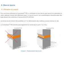 Détail pose compribande