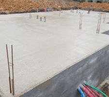 La dalle finie d'un autre angle de vue