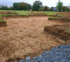 &Eacute;tape de l'implantation de la maison.