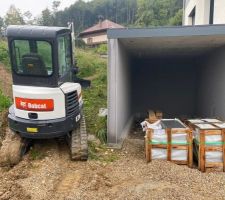 Pr&eacute;paration pour l'escalier paysag&eacute;