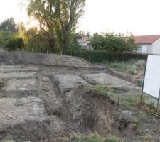 Fouilles en cours - vue garage et habitable