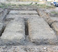 Fouilles en cours - vue habitable et garage
