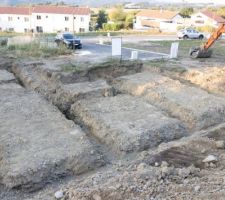 Fouilles en cours - vue habitable et terrasse