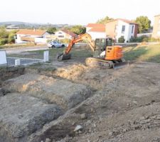 Fouilles en cours - vue terrasse