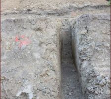 Fouilles en cours - profondeur des fondations