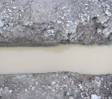 Fouilles après le déluge - 60 cm d'eau sur 120 cm