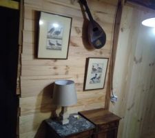 Chambre avec porte à galandage maison !