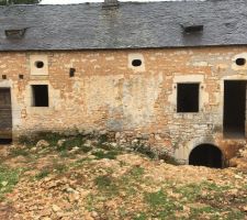 Fa&ccedil;ade cour avant sablage