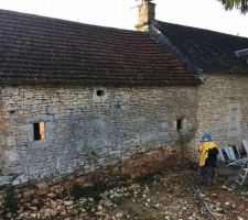 Fa&ccedil;ade arri&egrave;re avant sablage