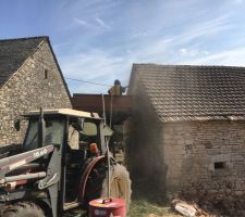 Pignon en cours de sablage