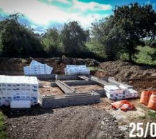 En attente de la pose du plancher isolant