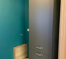 Buanderie en finalisation, il manque encore les machines et la planche sur le dessus!