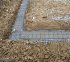 Ferraillage et coulage des semelles filantes