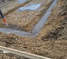 Ferraillage et coulage des semelles filantes