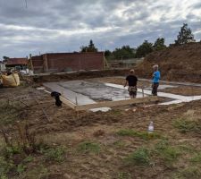 Ferraillage et coulage des semelles filantes