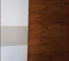 Création porte coulissante par mon mari pour remplacer la porte du local technique