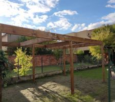 Pergola en construction