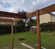 Pergola en construction