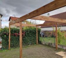 Pergola en construction