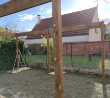 Pergola en construction