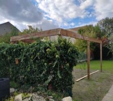 Pergola en construction