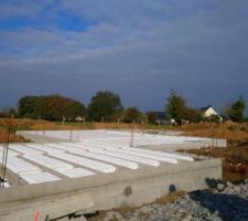 Pr&eacute;paration pour la dalle.